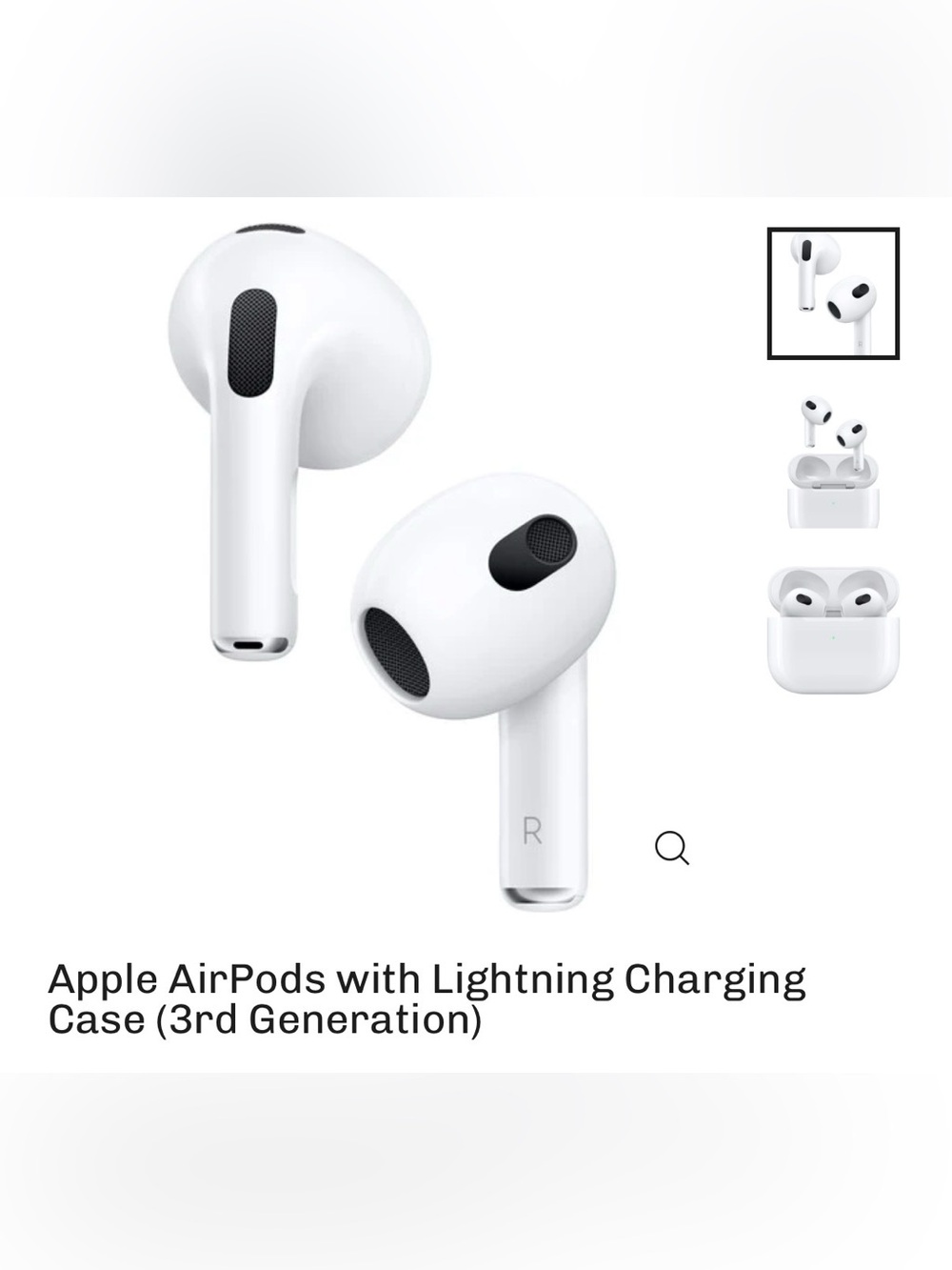 Apple White Wireless Earbuds (3rd Gen)